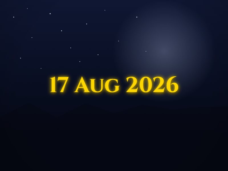 Luxe Gold theme date stamp example on a night mountain photo